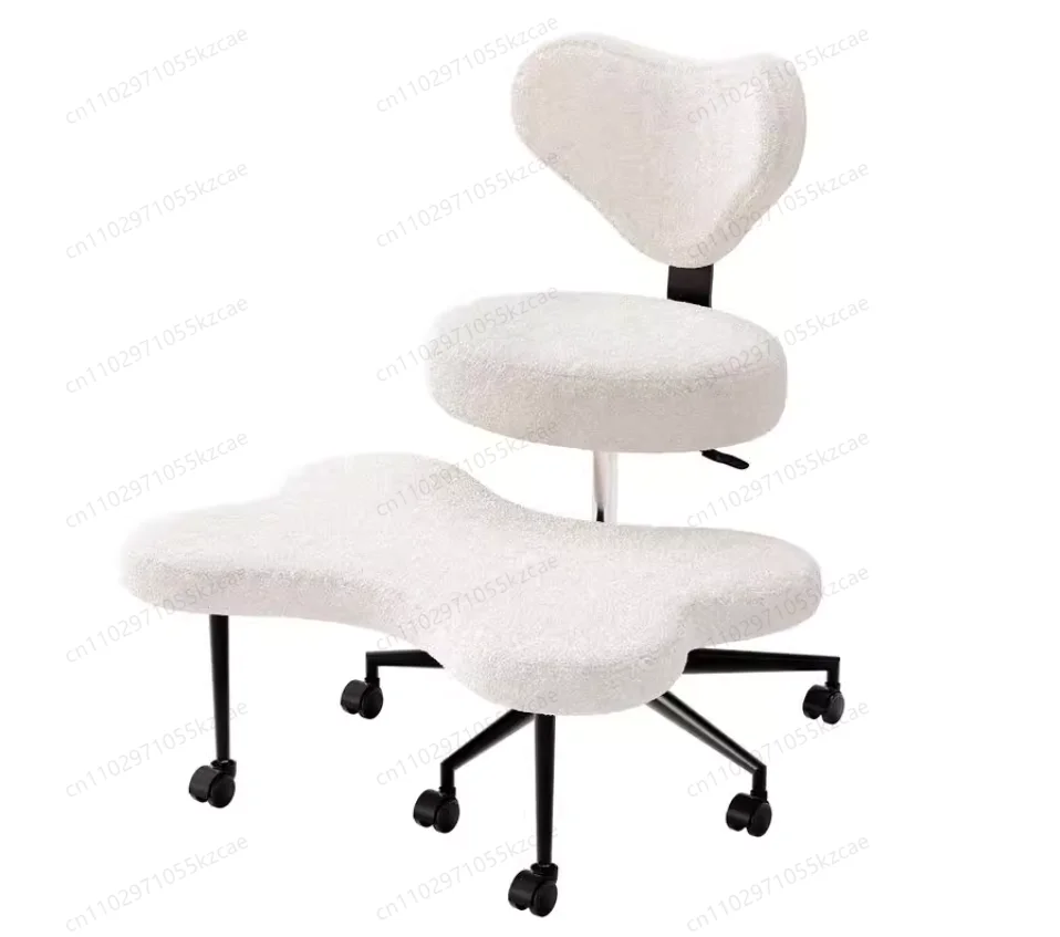 Cross Leg Chair - Meditation Chair with Wheels, ADHD Chair, Height Adjustable Seat, Adjustable Footstool