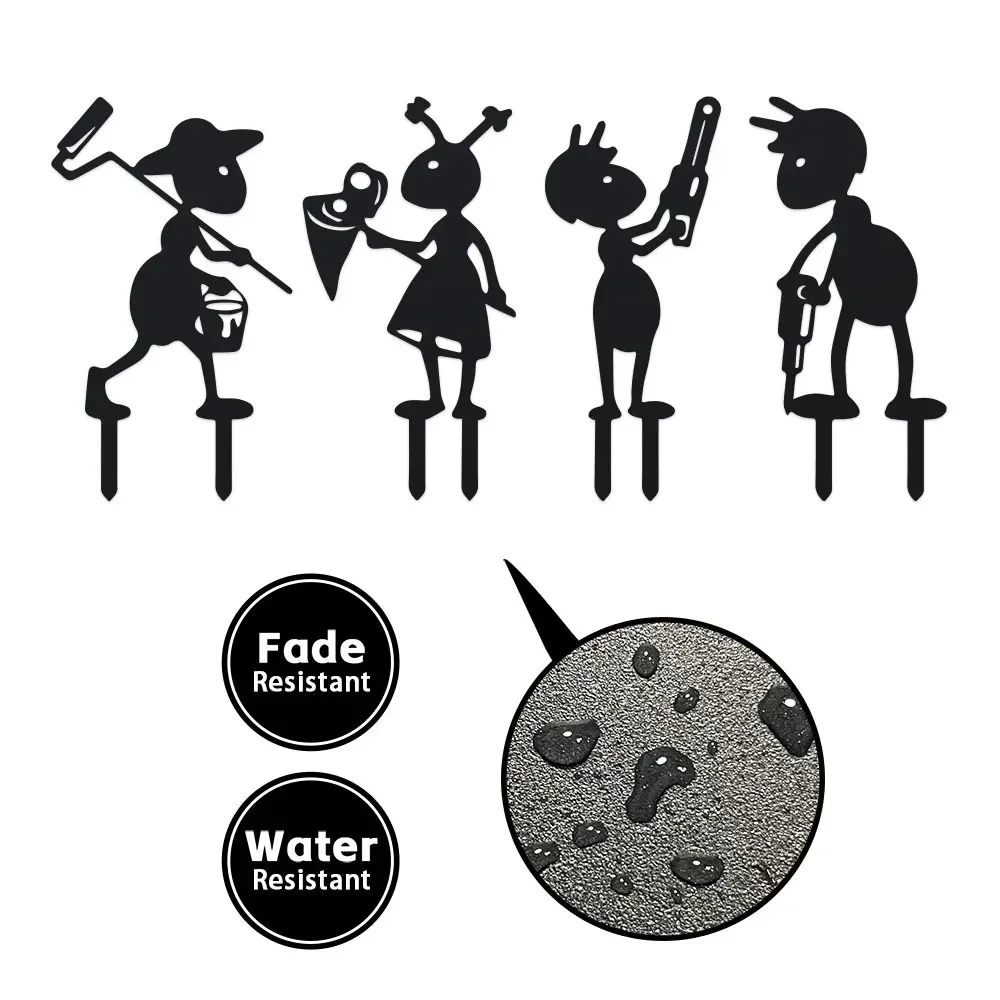 1 Piece Ant Metal Garden Stake Set: Working Ant Decor, Garden Lawn Metal Art Decoration, Outdoor Decor, Metal Sculptures