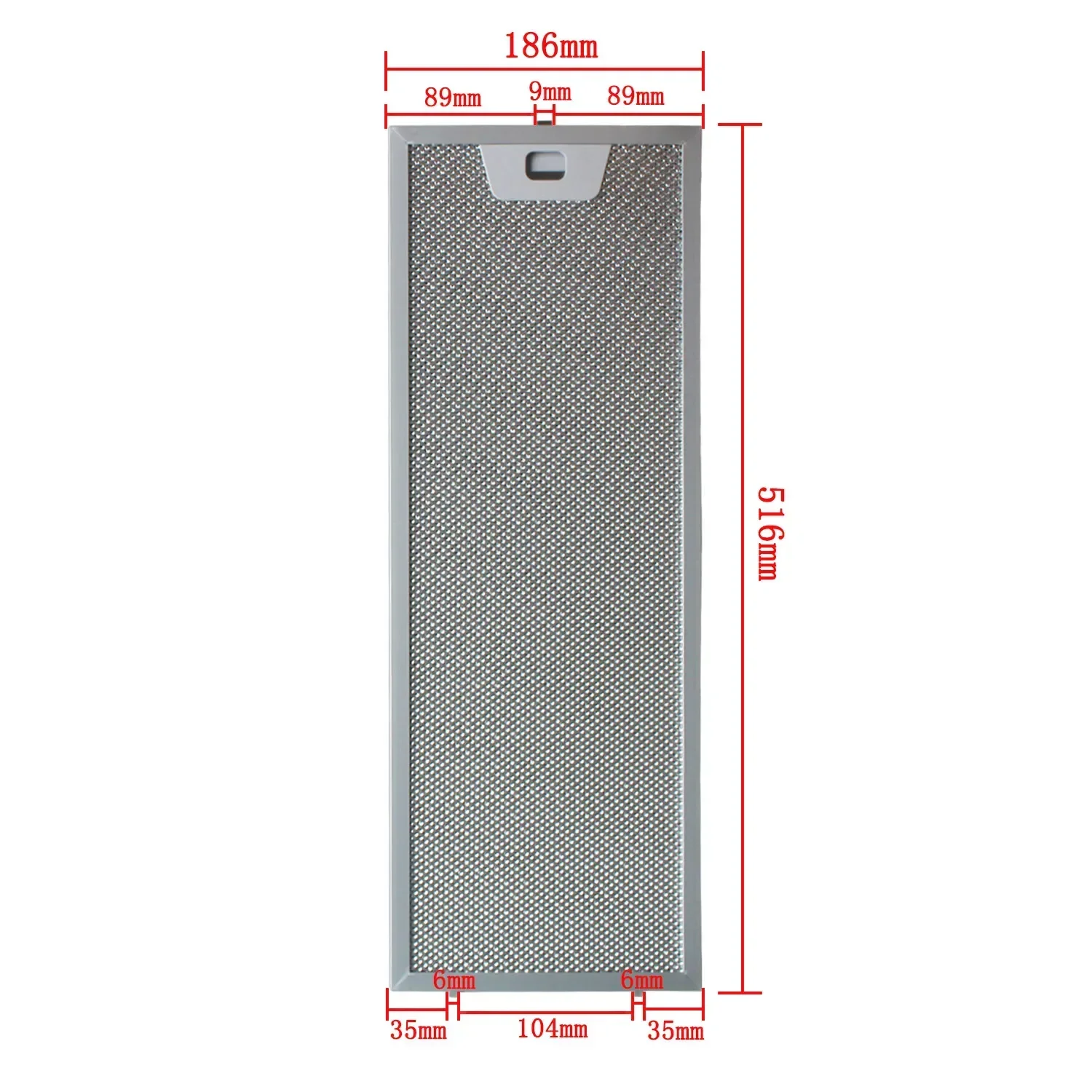 Imagem -04 - Kitchen Aluminium Cooker Hood Filter Grupo Extrator de Graxa Hood 515x166 515x186 mm 00660222 00660223