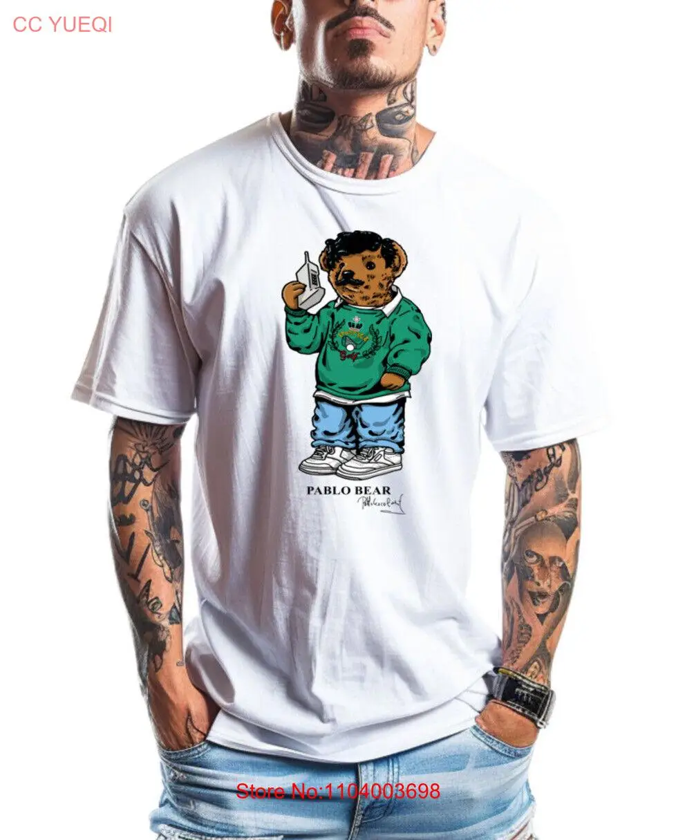 NEW Art Society x SWOD BEAR PABLO WHITE Tee Shirt SMALL-3XLARGE MADE IN USA