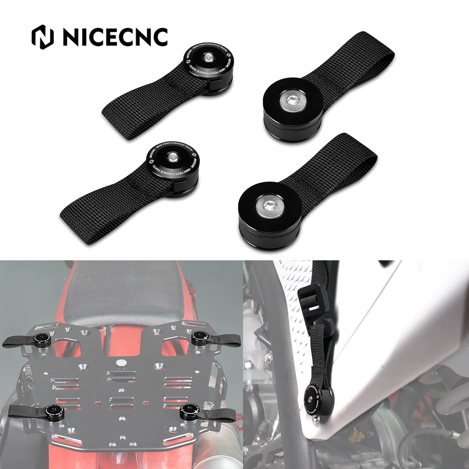 

Rear Luggage OS-Rack Loops For KTM EXC Yamaha YZF Tenere700 Honda Suzuki Kawasaki BMW Ducati Husqvarna GasGas Sherco Beta