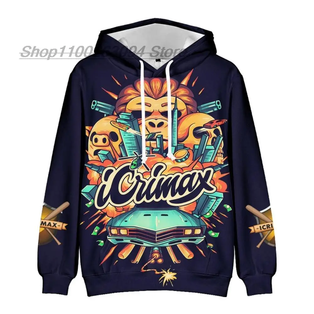 New Creative Casual Kawaii Kids  Clothing Icrimax Merch Hoodie Sweatshirts Unisex Pullover Hip Hop Streetwear Men/women Hoodies