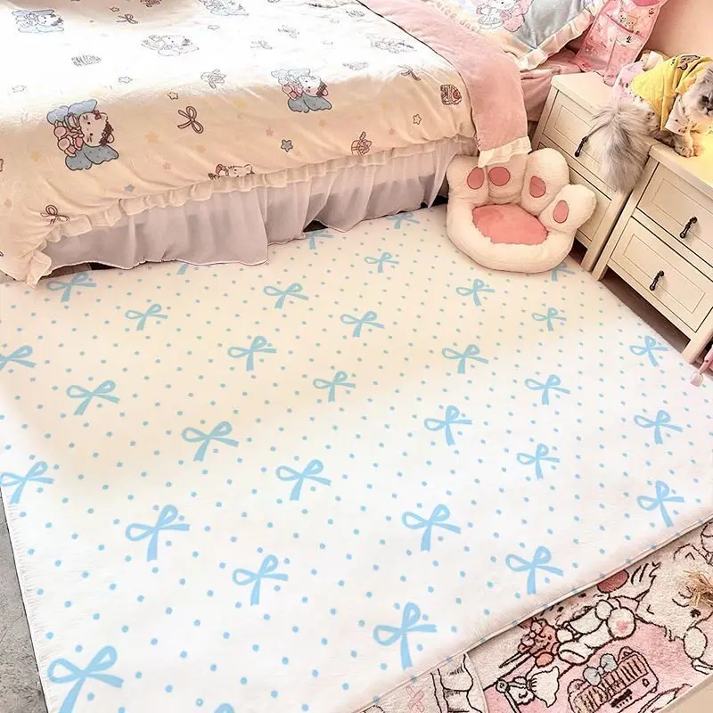 Korean Style Living Room Decoration Girl Carpet Large Area Rugs for Bedroom Home Fluffy Soft Floor Mat Thick Plush Cloakroom Rug