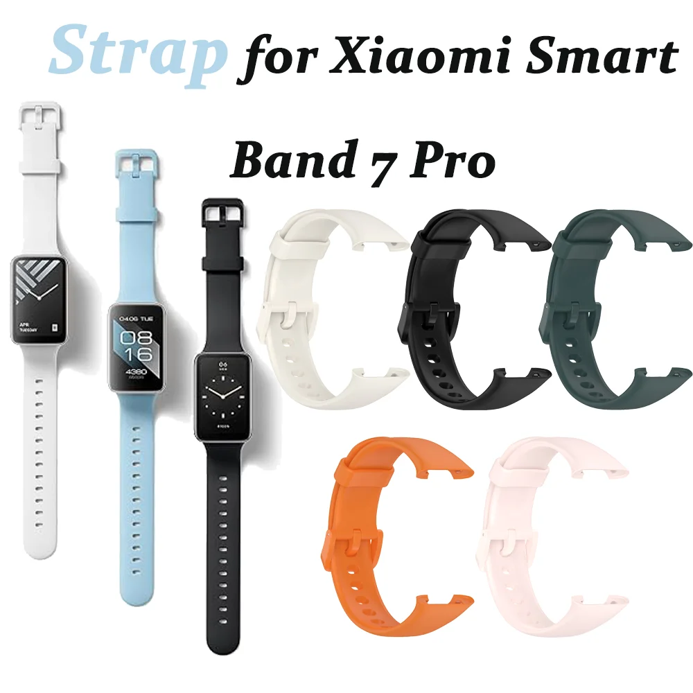 Wristbands Compatible for Xiaomi Mi Band 7 Pro Straps Replacement TPU Silicone Watch Band Adjustable & Colorful