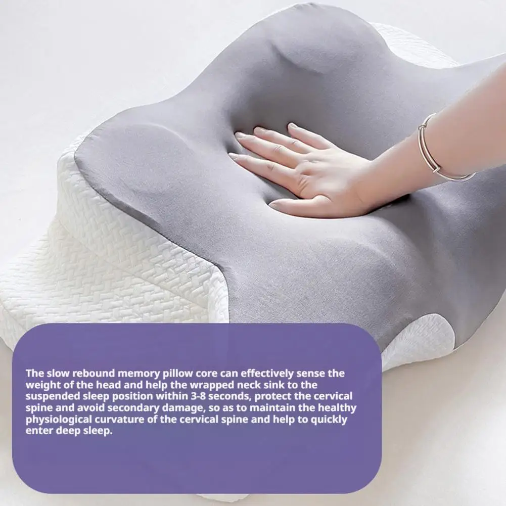 Almohada para dormir con cuello de nube 3D, almohada 2 en 1 para aliviar el cuello y los hombros, alivio de los ronquidos, almohadas de espuma viscoelástica para dormir de lado y espalda