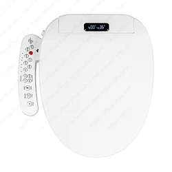 Elongated Smart Bidet Toilet Seat Cover For Bathroom Warm Air Drying Night Light Seat Heating Instant Warm Water Soft Close Lid
