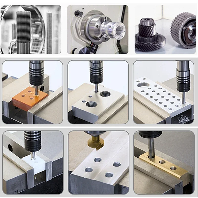 M2-M10 Electric Tapping Machine with ISO/DIN/JIS Chuck Vertical Universal Optional Touch Screen M3-M12 Drilling Threading Tapper