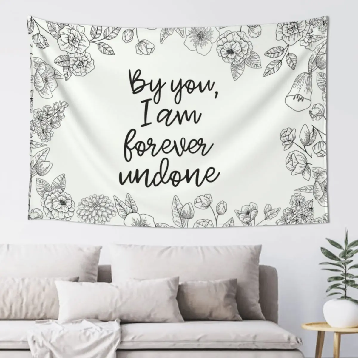 

By You, I Am Forever Undone Tapestry Aesthetic Room Decor Korean Bathroom Decor Tapestry