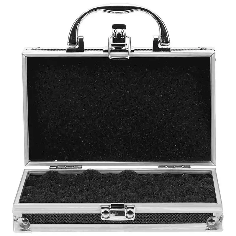 

Aluminum Case 7Inch Lock Metal Briefcase Ripple Foam Hard Aluminum Carrying Case Men Universal Portable Tool Case Laptop Luggage