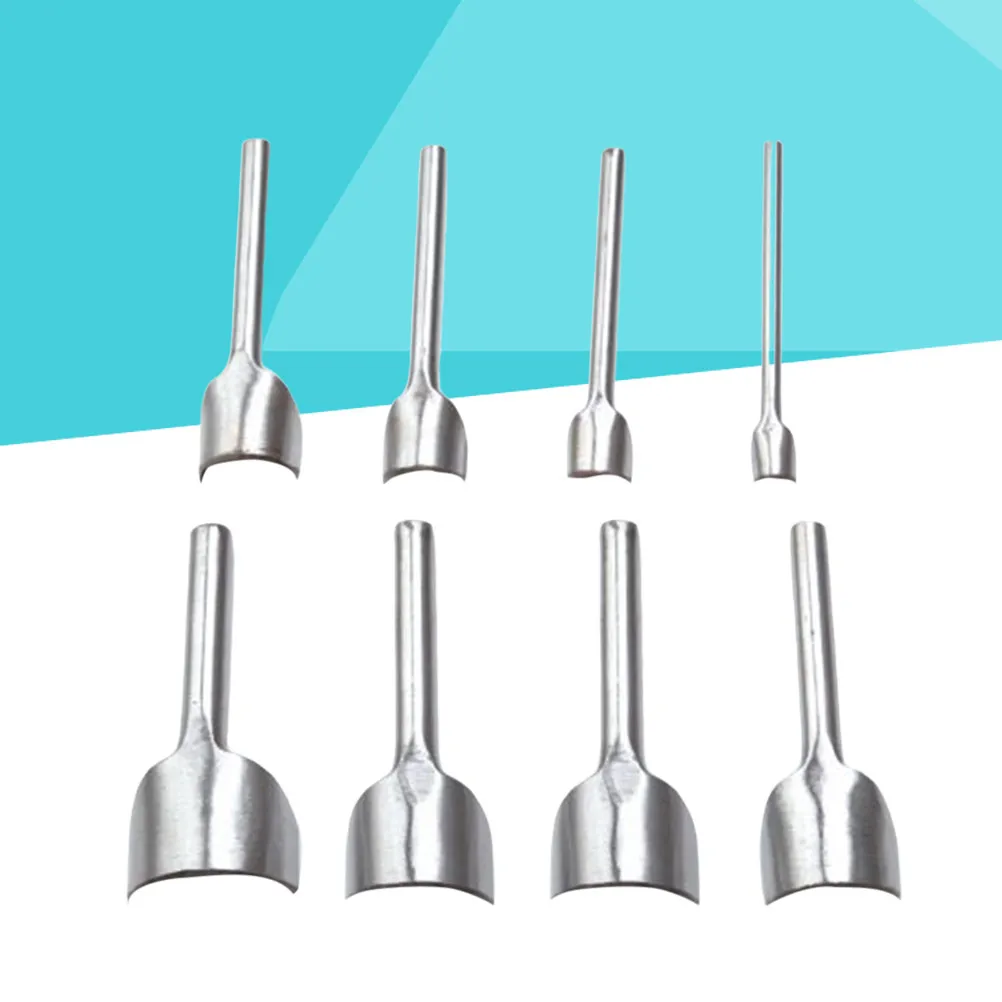 

8Pcs Half Round Punching Tools DIY Sewing Accessories Craft Tool Kits Upholstery Carpet Canvas Repair Supplies