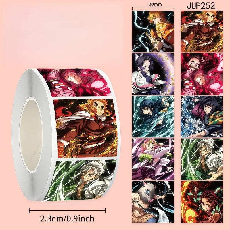 500 Stück Demon Slayer Aufkleber, süße Cartoon-Anime Kimetsu no Yaiba coole DIY-Journal- und Becher-Dekorationsaufkleber, Jungen-Graffiti-Spielzeug-Geschenk