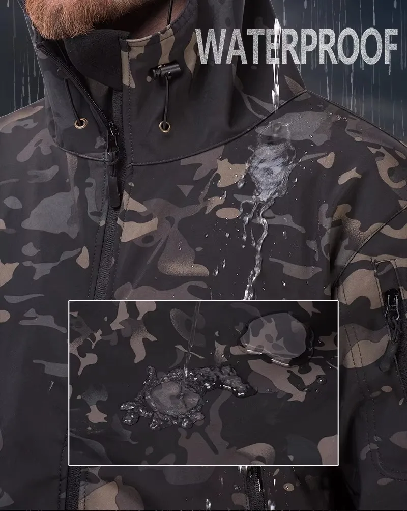 Camouflage Military Tactical Jacket Hunting Jackets Soft Shell Man Combat Waterproof  Multicam Coat  Outdoor Jacket