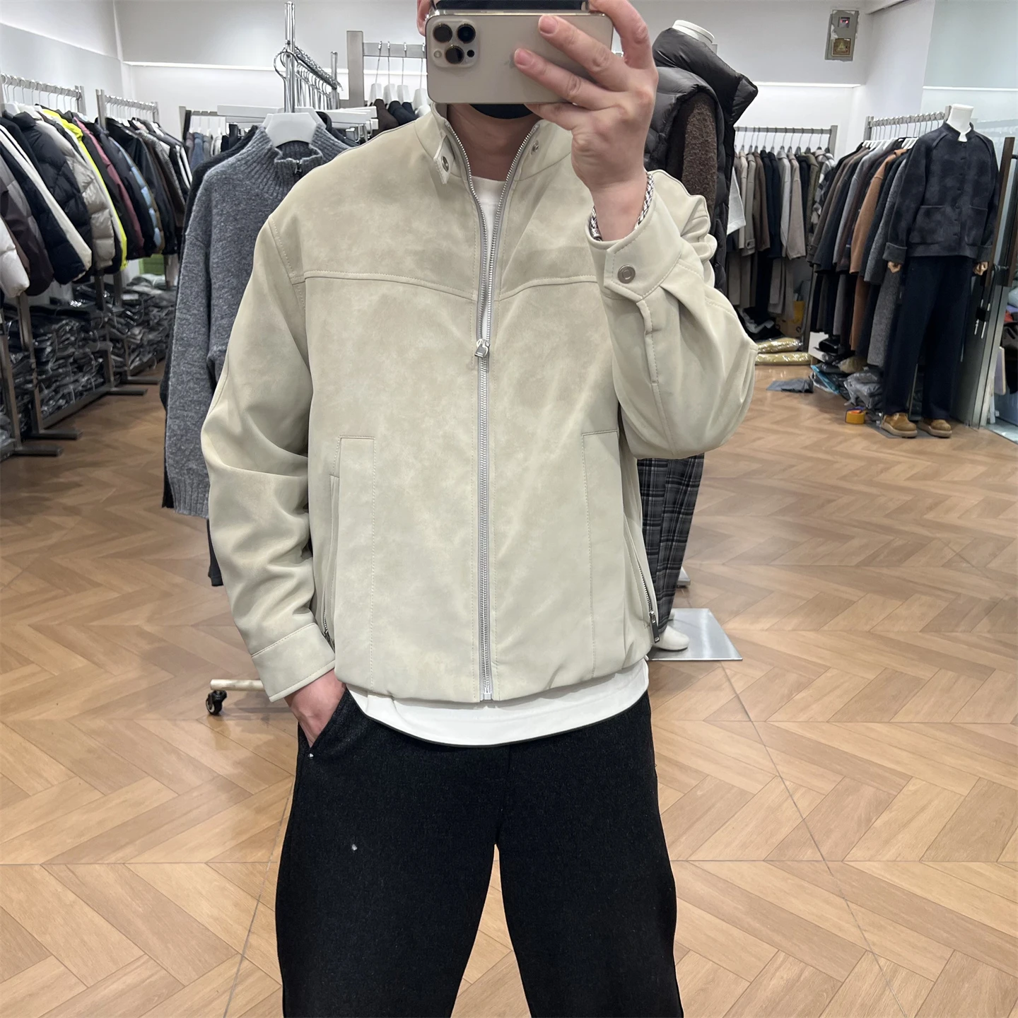 

Мужская пуховая куртка с воротником-стойкой в стиле ретро, зимняя роскошная теплая мотоциклетная верхняя одежда, модная длинная свеча на молнии...