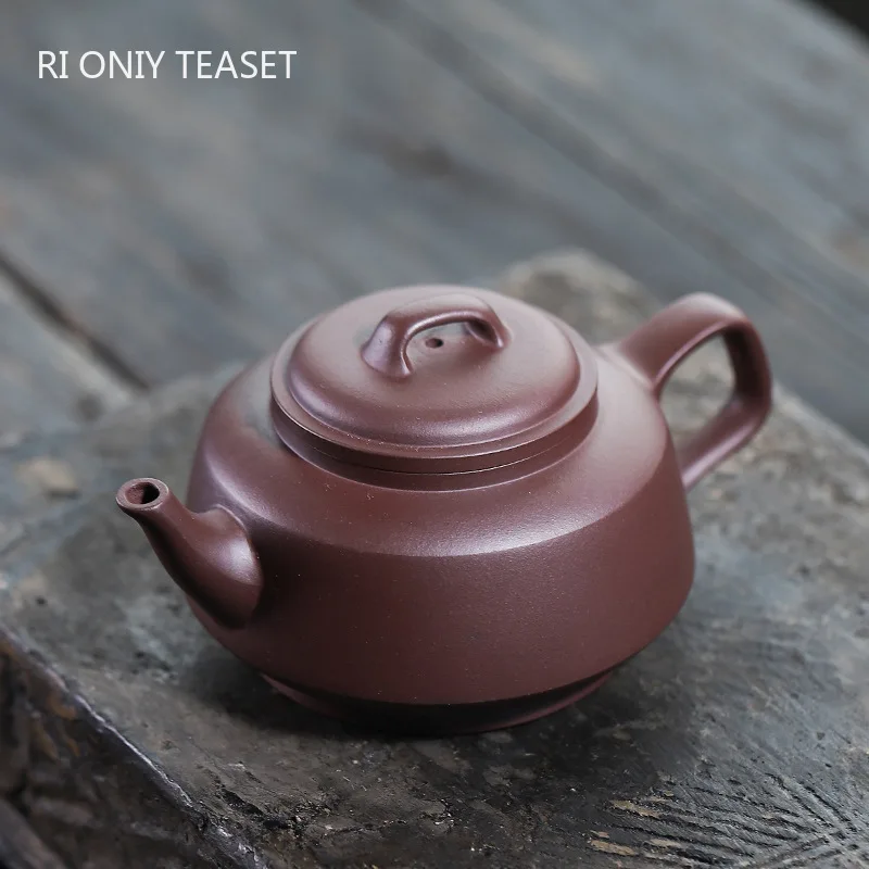 

230ml Chinese Authentic Yixing Purple Clay Teapots Famous Handmade Tea Pot Raw Ore Purple Mud Kettle Zisha Tea Set Teaware