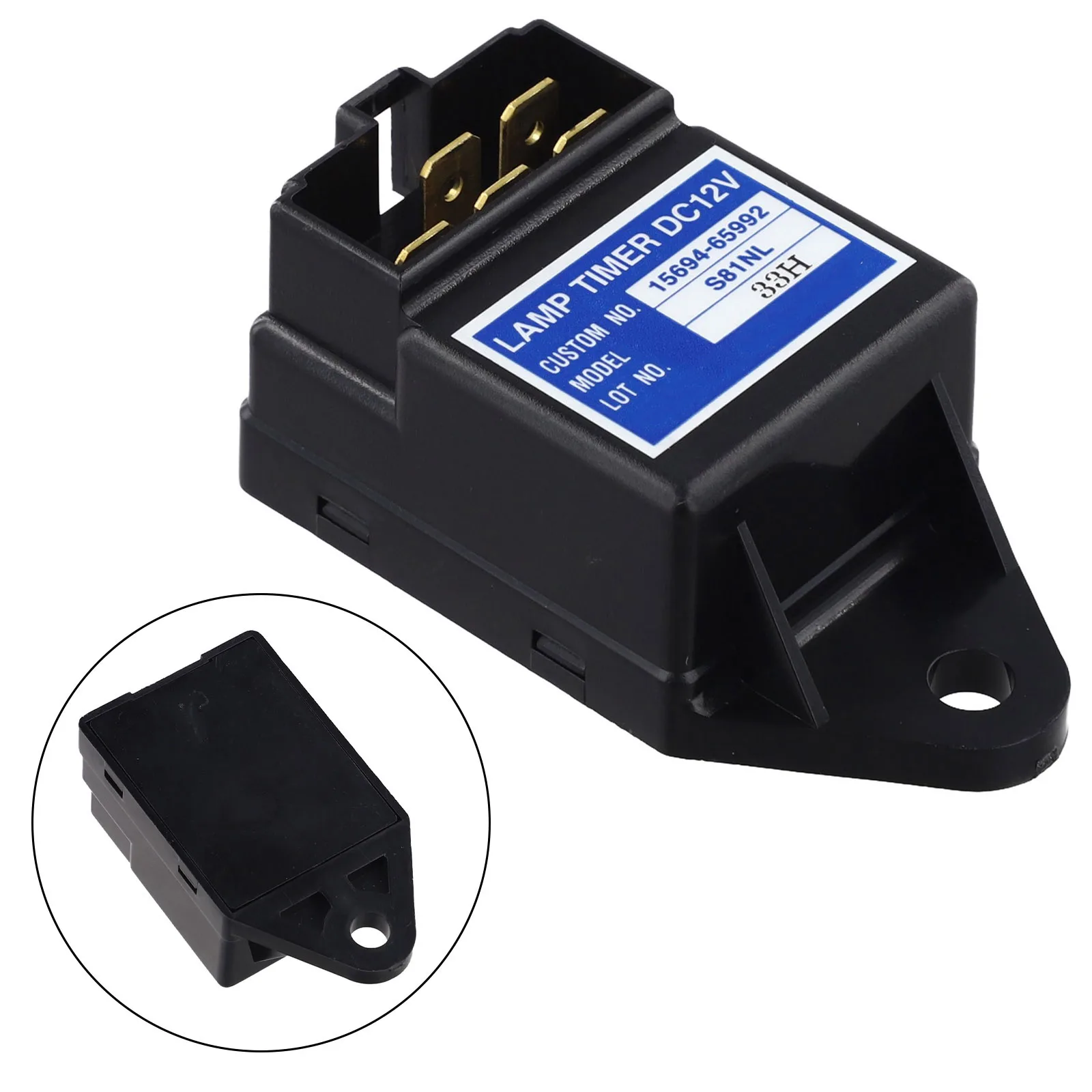 15694-65990 Glow Lamp Timer For Agricultural Use Black Threaded Interface Tool-free Replacement For Kubota Engines