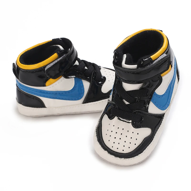 أحذية أطفال جديدة 0-18 متر مع أحذية رياضية عالية الجودة من جلد البولي يوريثان متعددة الألوان من القماش الناعم أحذية رياضية غير رسمية للمشاية الأولى مناسبة لـ #5