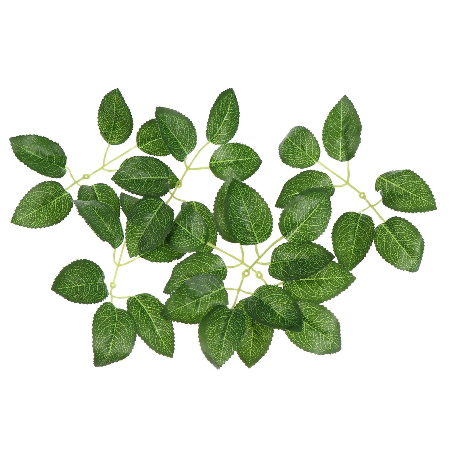 

100 pcs Artificial Rose Leaves Simulated Green Decor Plant Creative Fake Leaf Ornament Long Lasting Realistic