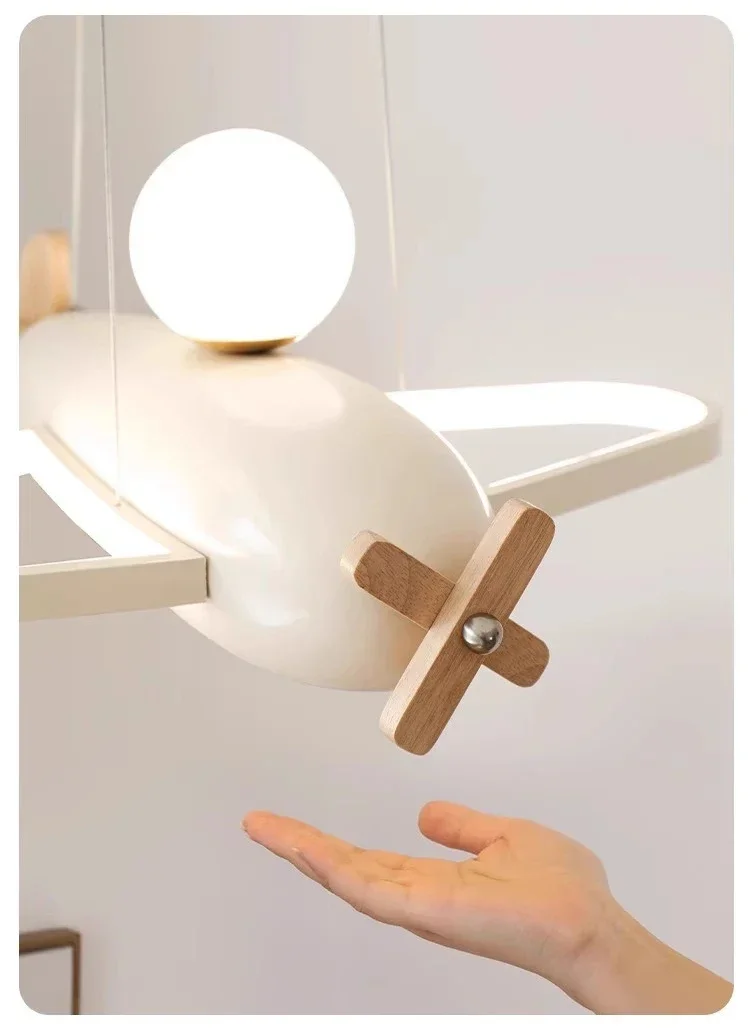 Flugzeug Deckenleuchte Cartoon Kinder Deckenleuchte Kreatives Design Led Weiß Lampe Wohnzimmer Esszimmer Baby Kinderzimmer Zimmer Dekor Lampe – Detail 2