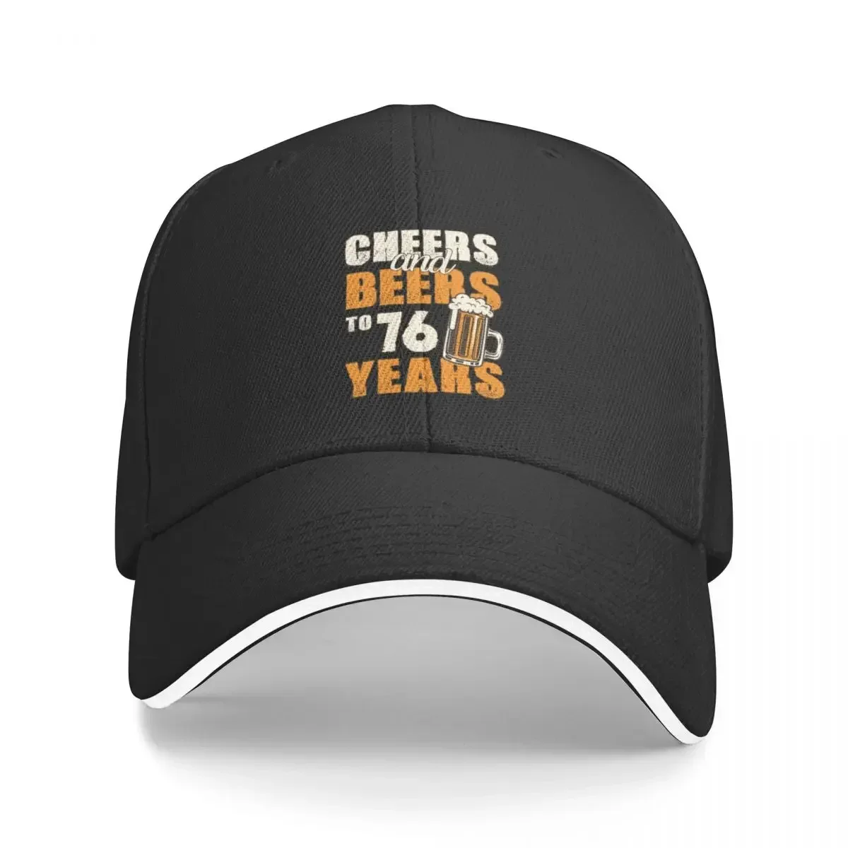 Cheers and Beers to 76 years, funny birthday gift Baseball Cap Golf Cap Visor New Hat cute Golf Men Women's