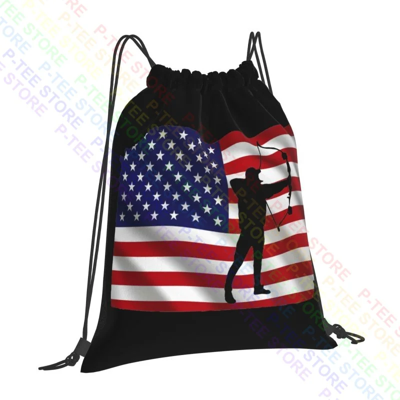 Bowhunting Usa Sports Arrow Bow Hunter Drawstring Bags Gym Bag Newest Swimming Sports Style Multi-function