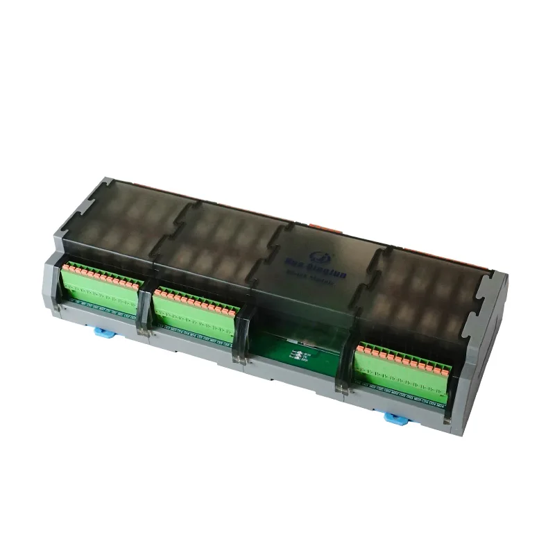 Huaqingjun Módulo de relé Ethernet RS485 de 24 canales Control remoto QJ-24O1Z-T4L Modbus RTU/TCP SPDT 10A Módulos de relés para PLC