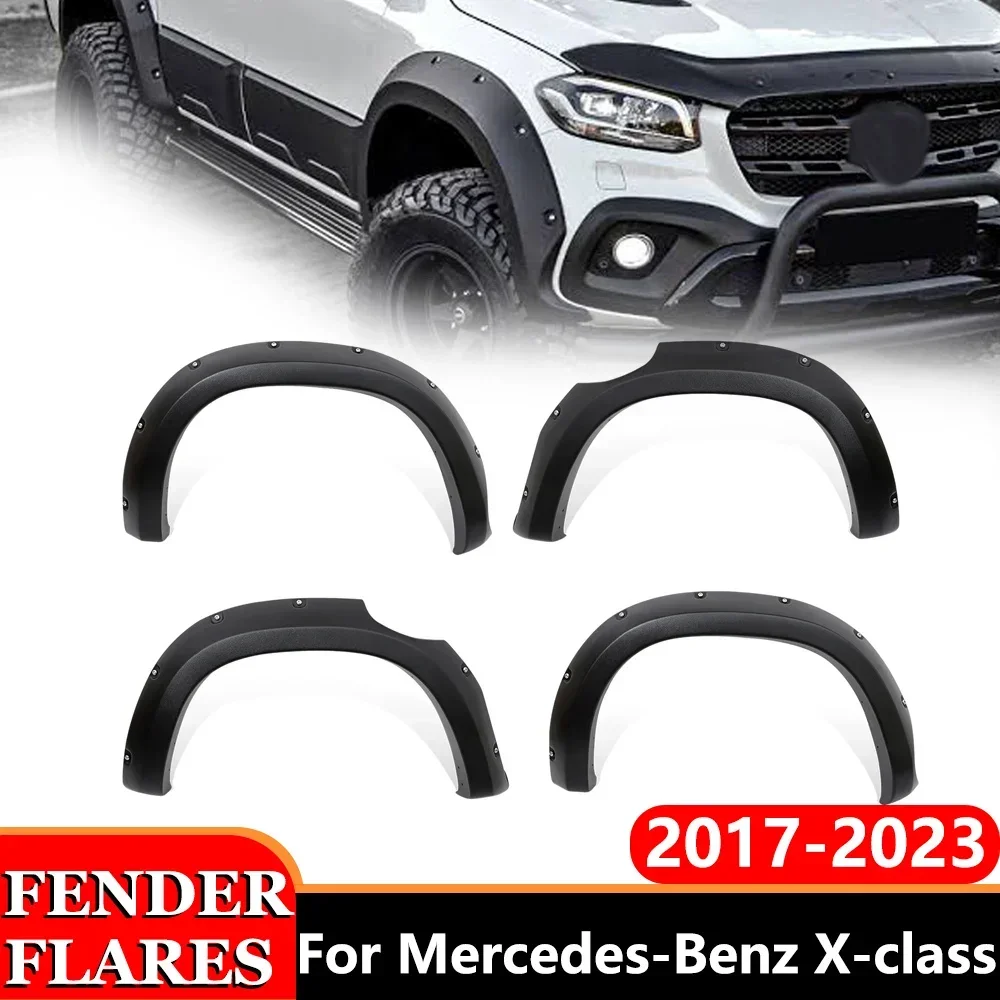 

Wide Wheel Arch Fender Flare for Mercedes Benz X-class (W470) 2017 2018 2019 2020 2022 2023 With Decorative Screws Mudguard
