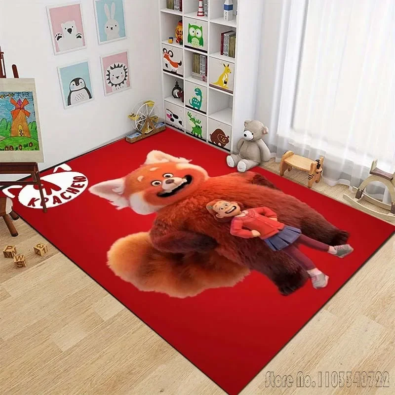 Disney Turning Red Printing Carpet Rug for Living Room Bedroom Sofa Doormat Decor Kids Play Home Area Rug Non-slip Floor Mat