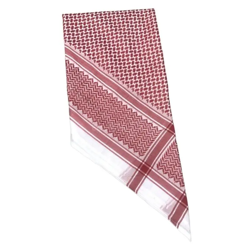 Religious Adult Keffiyeh Headscarf Turbans Jacquards Pattern Arab Scarf Outdoor Headscarf for Male Climbing Headscarf