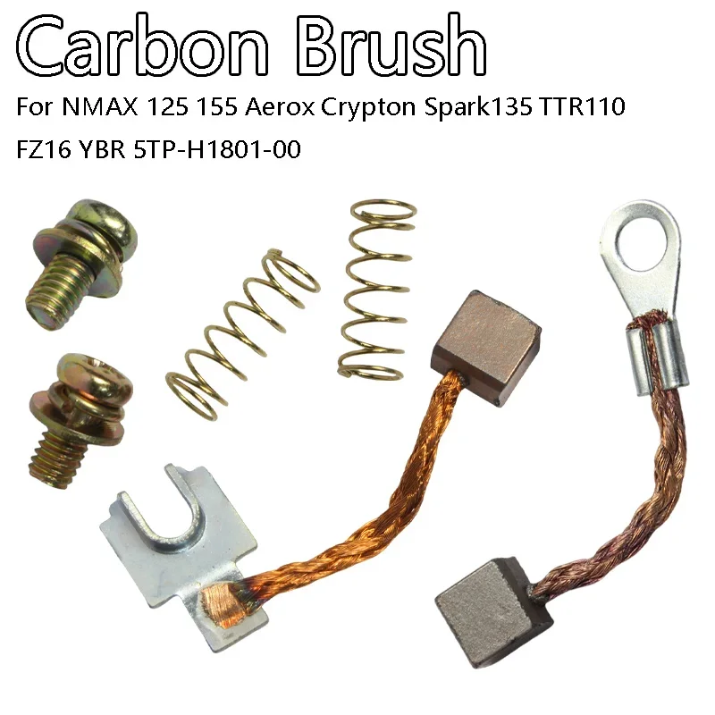 Starter Motor Carbon Brush Repair Kit for NMAX 125 155 Aerox Crypton TTR110 Spark135 FZ16 YBR 5TP-H1801-00