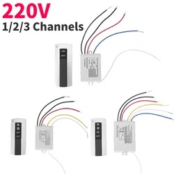 220V Smart Digital Wall Switch Lamp Wireless Radio Remote Control Crystal Lamp Modern Wall Ceiling Lamps 1/2/3 Ways
