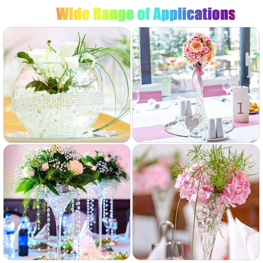 Jelly Sensorial Brinquedos para Decoração de Casa, Crescendo em Contas De Água, Gel Vaso Filler, Cristal Solo, Lama De Plantas, Casamento Orco