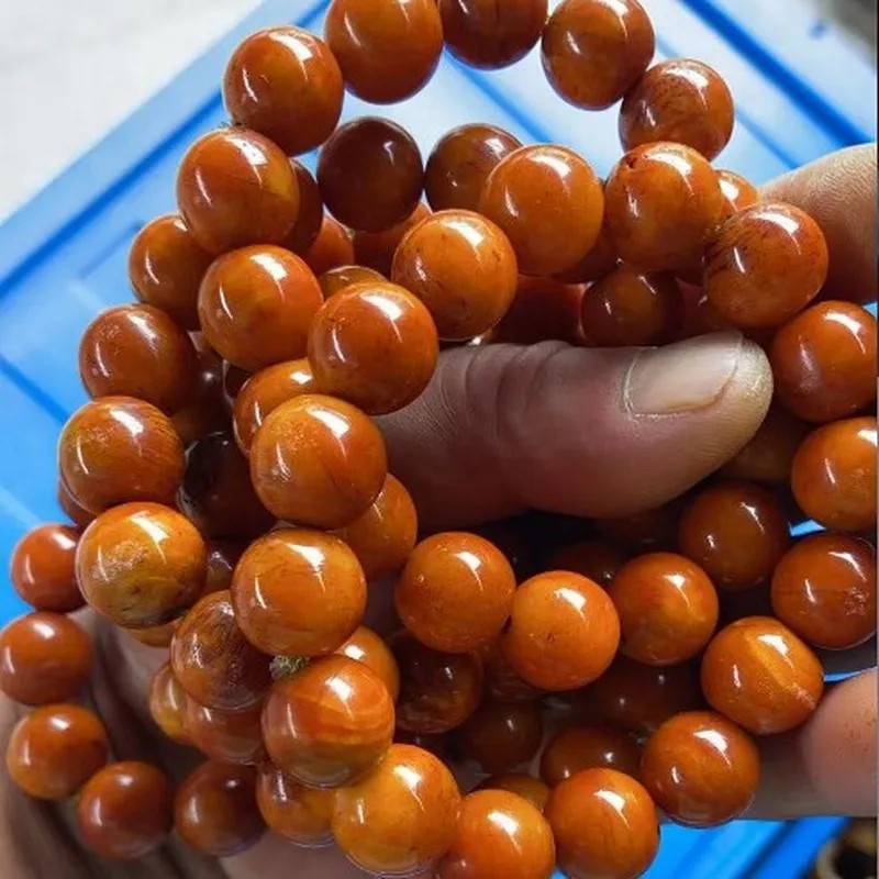 Wenwan cow bone round bead bracelet, plain bead bracelet, Buddhist beads