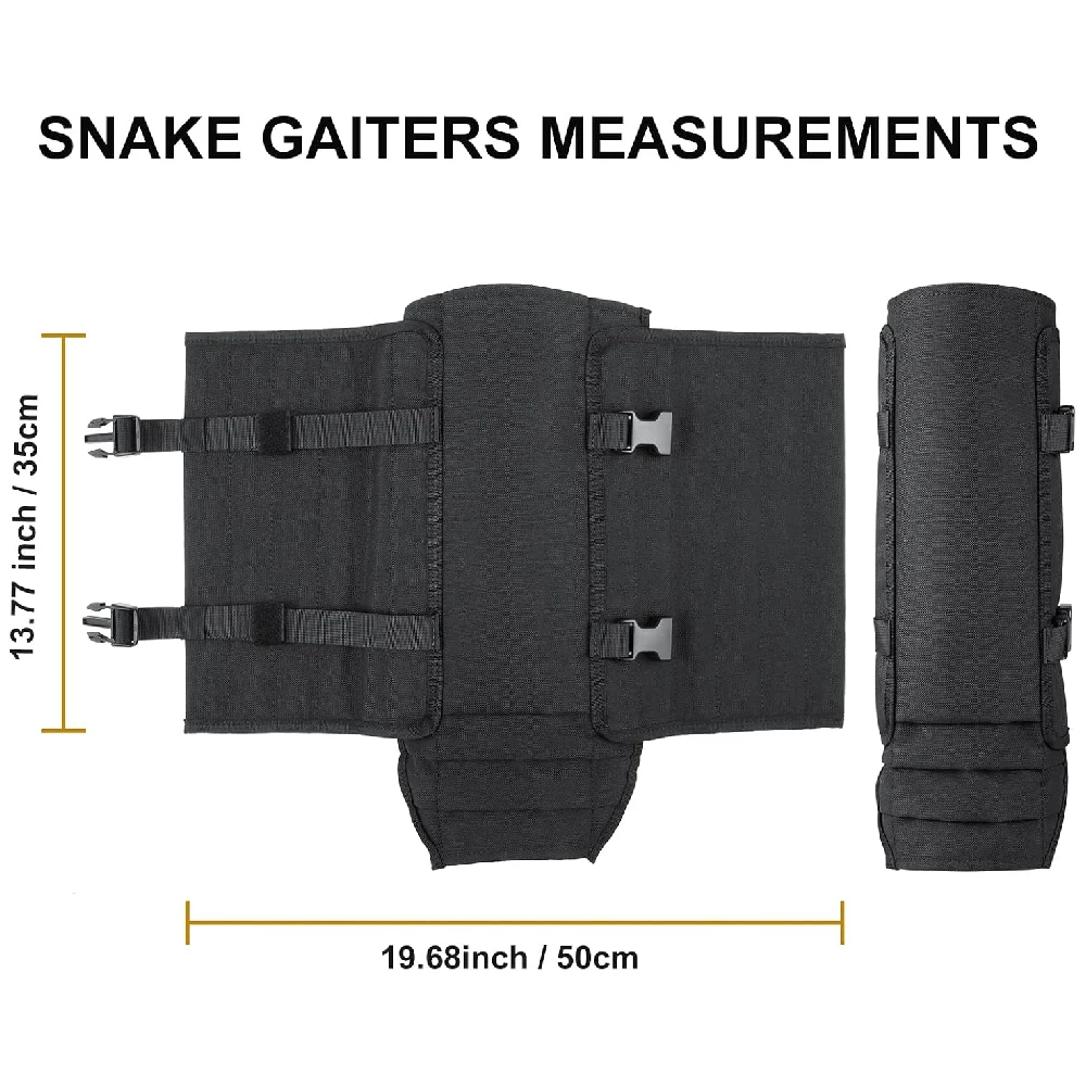 Snake Gaiters Leg Guards, Waterproof Adjustable Snake Bite Protection for Lower Legs, Snake Chaps for Men & Women