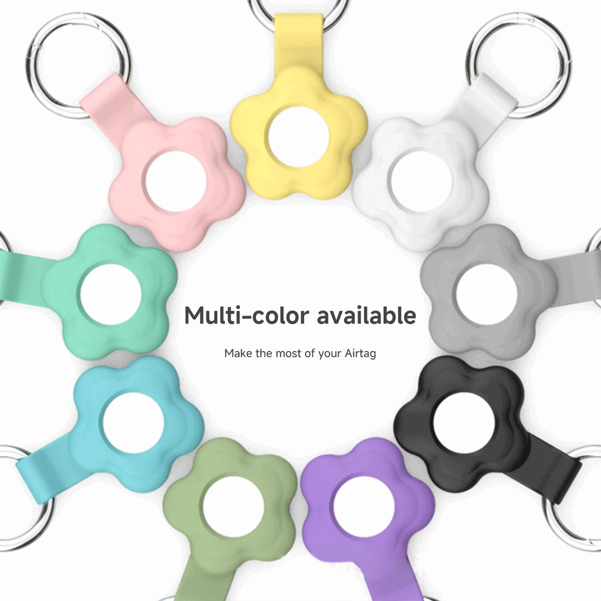 �y�Z�[�����z�V�����V���R�� AirTag �P�[�X �L�[�z���_�[�t���AAirTags �g���b�J�[�p Airtag �z���_�[�AAirTag �J�o�[ �����h�~�g���b�J�[ �A�N�Z�T���[