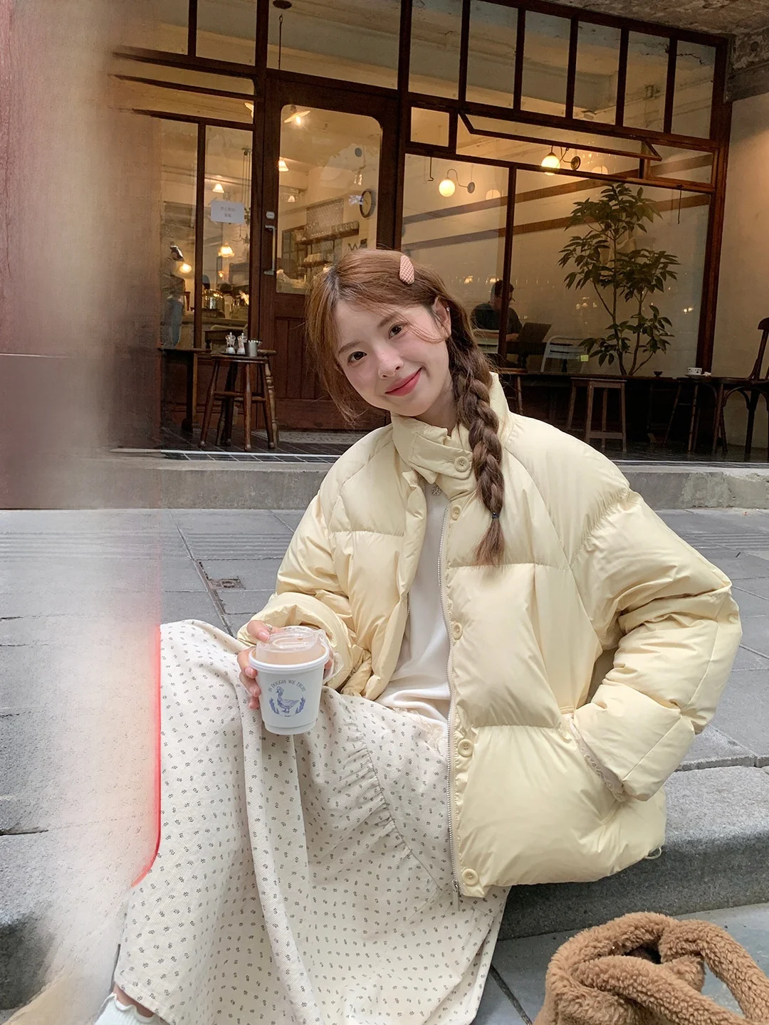 

Warm Faionable Stand Collar down Jaet Winter New Sle Korean Personali Youthful Imimtuan Women's Polyester Fiber Coat