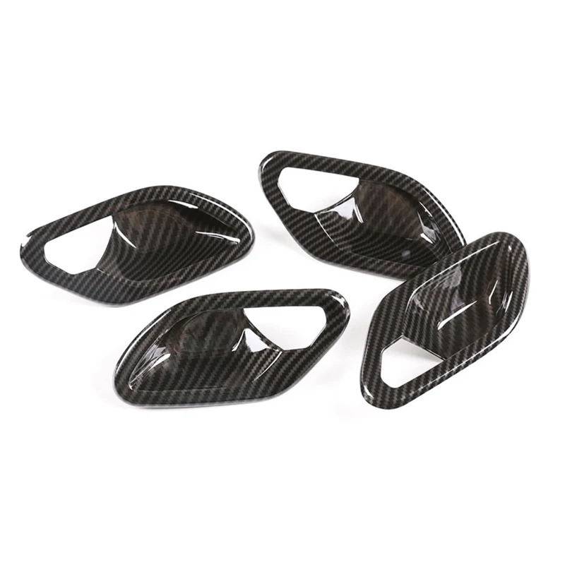 Carbon Style Car Accessories Interior Door Handle Bowl Frame Cover For BMW 5 Series E39 1996 1997 1998 1999 2000 2001 2002 2003