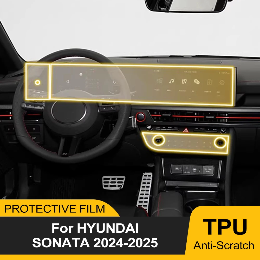 

Pre-cut TPU Interior Film for Hyundai Sonata 2024 2025 Car Gearbox Panel Dashboard Anti-Scratch Transparent Protector PPF Film