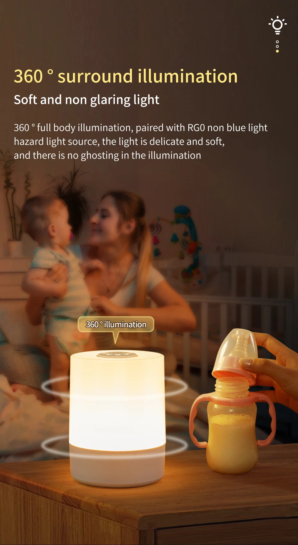 LED Touch Night Light USB Rechargeable Table Lamp With Remote Control Switch 3 Colors Dimmable Bedside Night Lamp Bedroom Decor