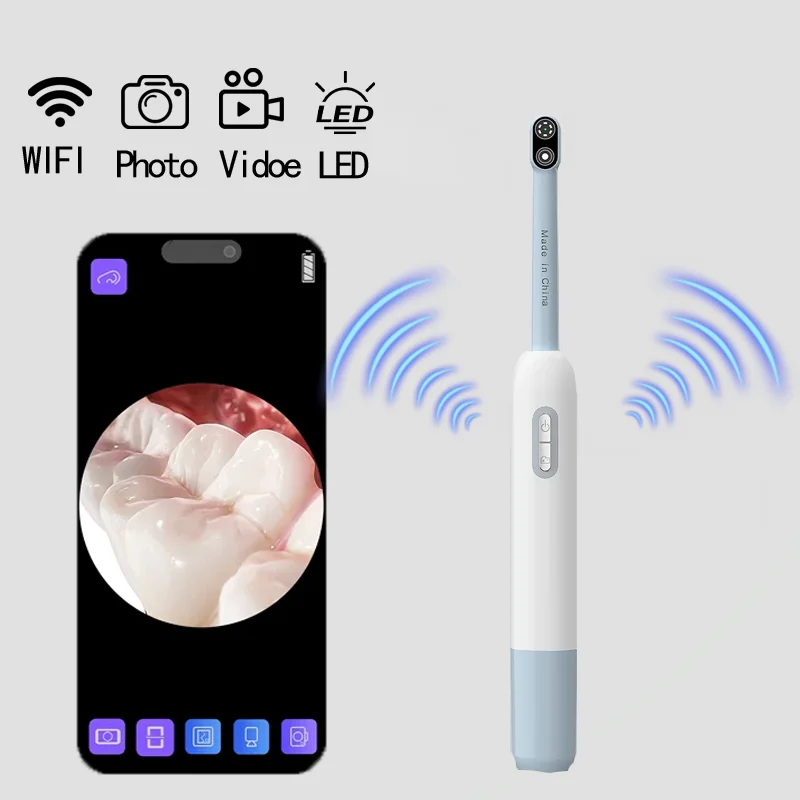 WIFI Oral Endoscope HD Camera 1080P Visual Wireless Borescope with LEDS Handheld Oral Care Android/iOS