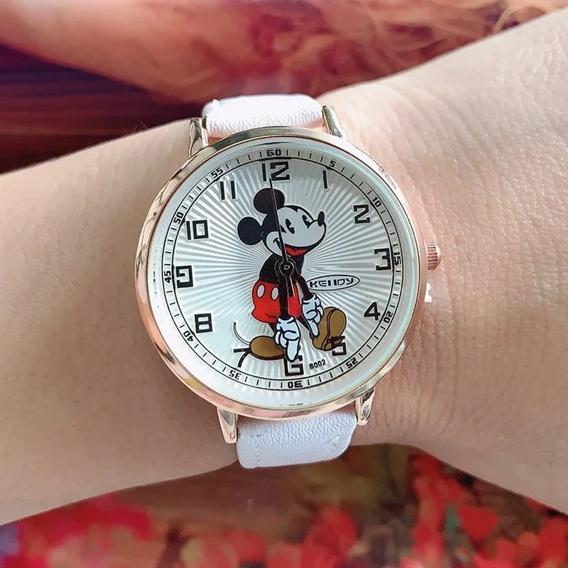 Luxe Vrouwen Horloges Fashion Leuke Cartoon Mickey Quartz Horloge Voor Vrouwen Meisje Horloge Dames Jurk Horloge Vrouwelijke Eenvoudige Klok