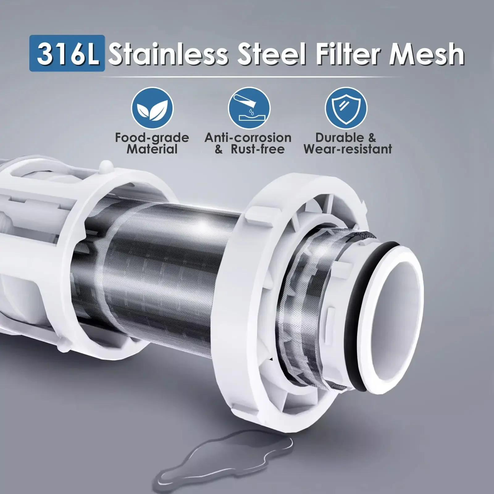 Auto Touch-Screen matic Flushing Backwash Prefilter Spin Down Sediment Water Filter Central Whole House Purifier System