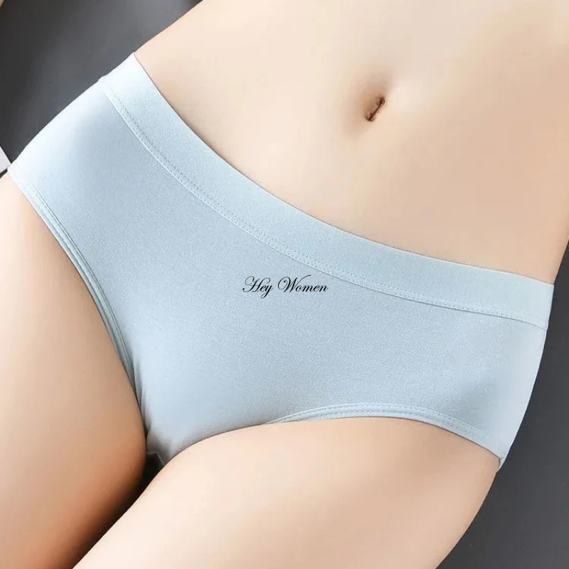 Seamless Women's Underwear Mid Waist Girl Cotton Crotch Comfortable Briefs Solid Color Lingerie Sexy Underpants Lingerie