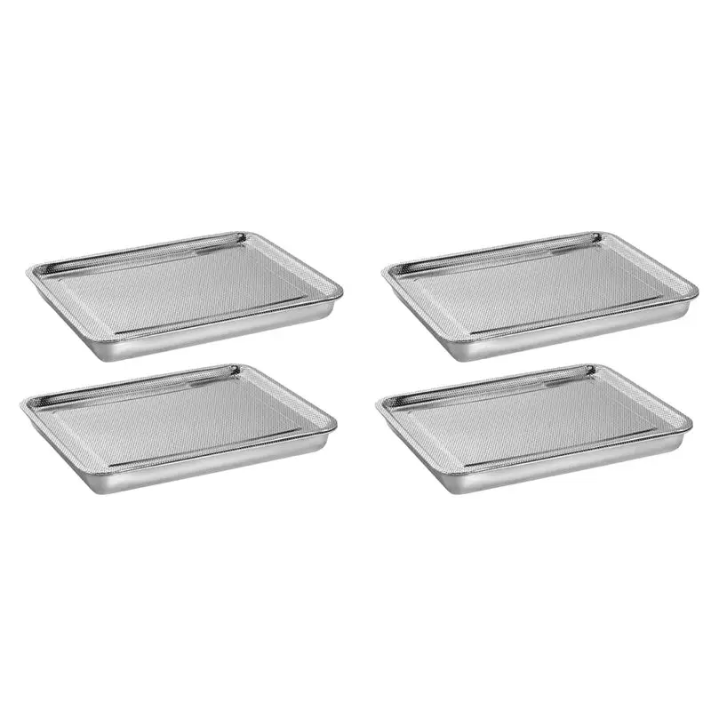 

【PRICE-DROP!】Stainless Steel Sprouts Growing Kit Trays 2-Tier 10.4 Inch, Microgreens Growing Kit, Seed Sprouting Tray With Mesh