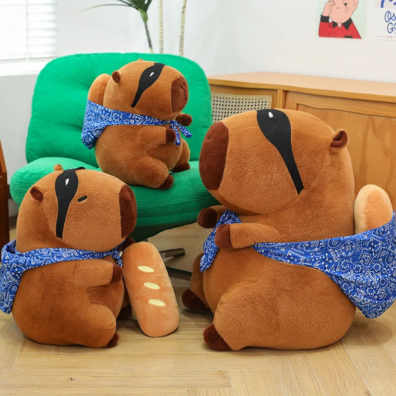 Kawaii Capybara peluche bambola di pezza portachiavi appeso decorazione per bambini compleanno regalo di Natale simpatico peluche animale per bambini