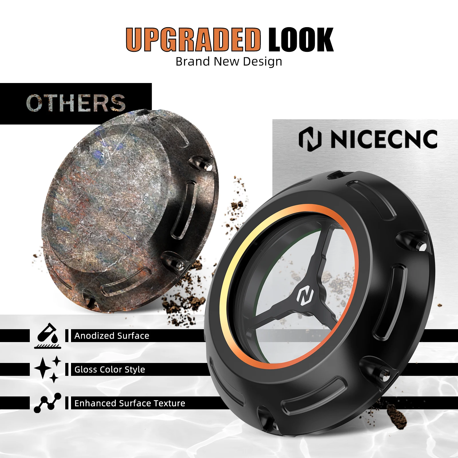 NICECNC transparente Derby-Abdeckung für Harley Sportster 883 Low XL883L/1200 Low XL1200L Forty-Eight XL1200X Iron 883 XL883N/1200 XL1200NS – Detail 11