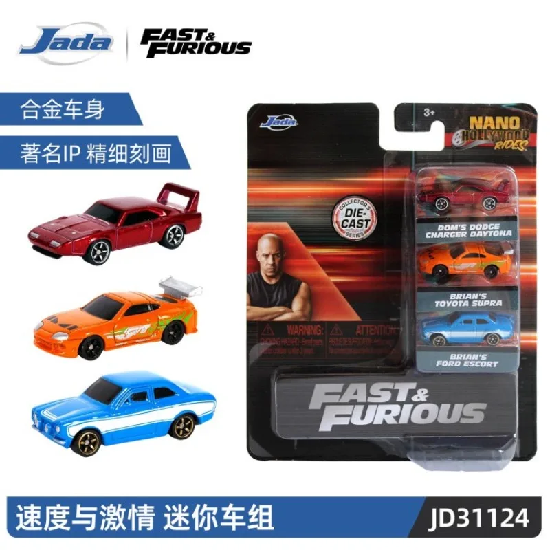 Figura de Jada Fast Furious, Miniatura de Coche de Aleación, Set de Muñecas, Colección para Niños, Juguete de Regalo