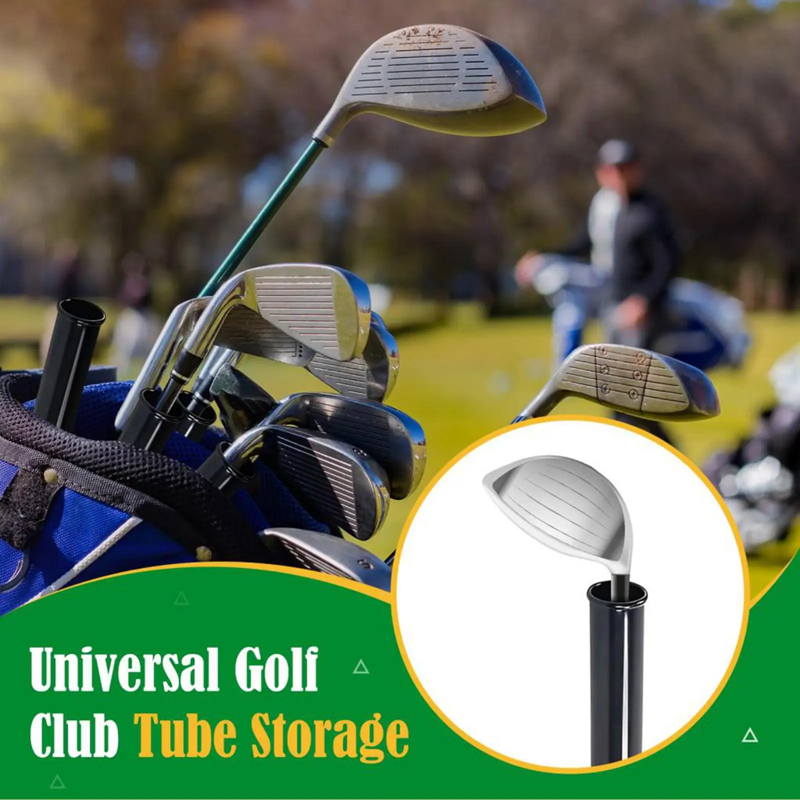 7x Golf Club Tube Equipment Black Golf Pool Cover for Traveling Chipping Men