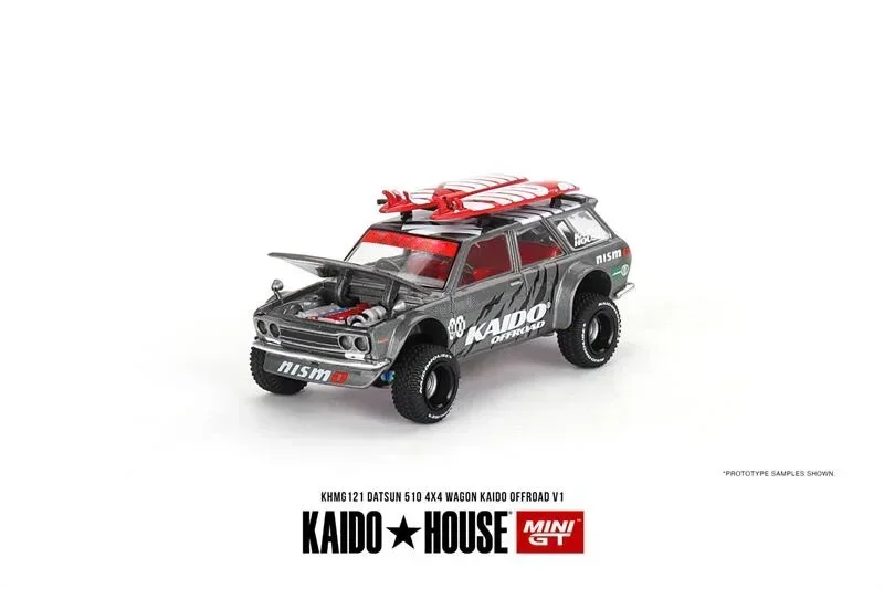 

Kaido House x MINI GT 1:64 Datsun KAIDO 510 Wagon 4x4 Kaido Offroad V1 Литая под давлением модель автомобиля