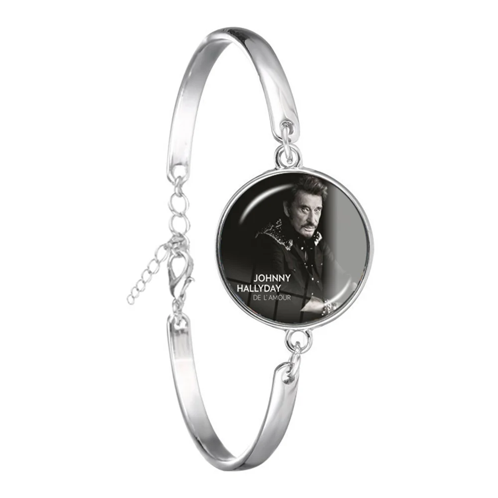 جوني هاليداي متعدد الطبقات سوار جلدي روك ستار ملصق فني زجاج أساور يدوية الصنع معصمه مجوهرات للرجال هدايا