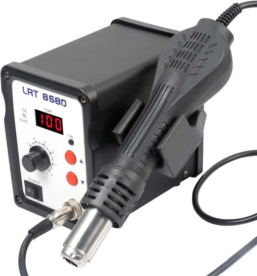 محطة إعادة تشغيل الهواء الساخن الرقمية 700 وات لحام SMD مع درجة حرارة قابلة للتعديل وتدفق الهواء #2